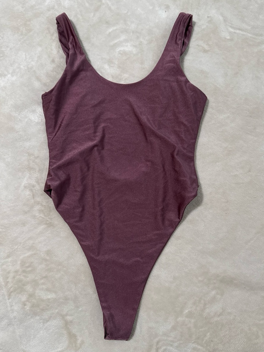Oh Polly Plum Scoop-Back One-Piece Swimsuit